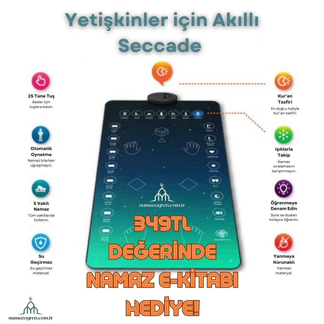 Konuşan Akıllı Seccade Yetişkinler İçin Namaz Öğreten Seccade Ön Yüzü